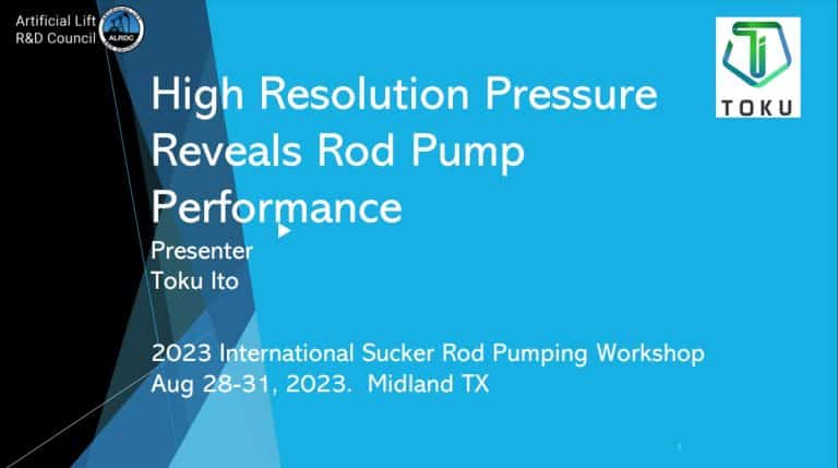 High Resolution Pressure Reveals Rod Pump Performance