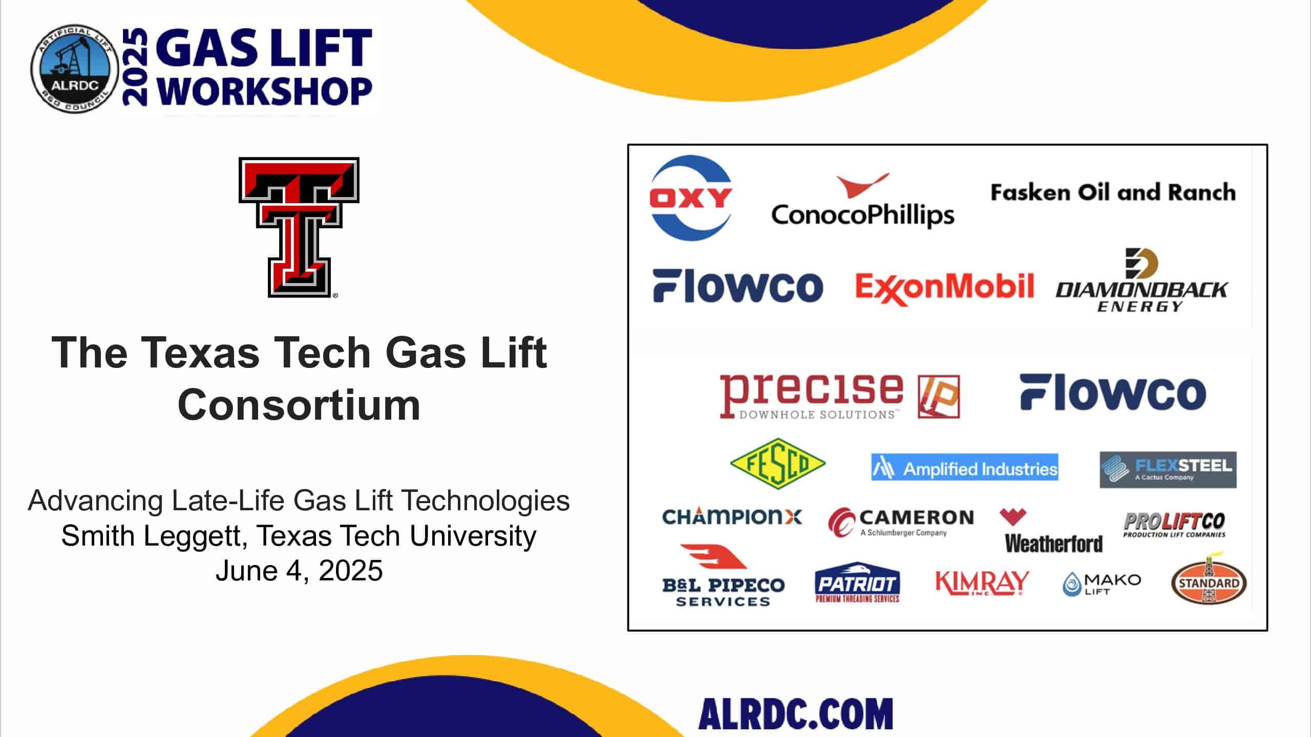 The Texas Tech Gas Lift Consortium: Advancing Late-Life Gas Lift Technologies