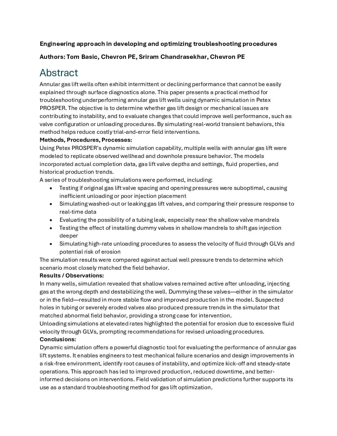 Engineering approach in developing and optimizing troubleshooting procedures